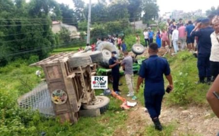 दाङमा ट्याक्टर दुर्घटना हुँदा २ जनाको मृत्यु