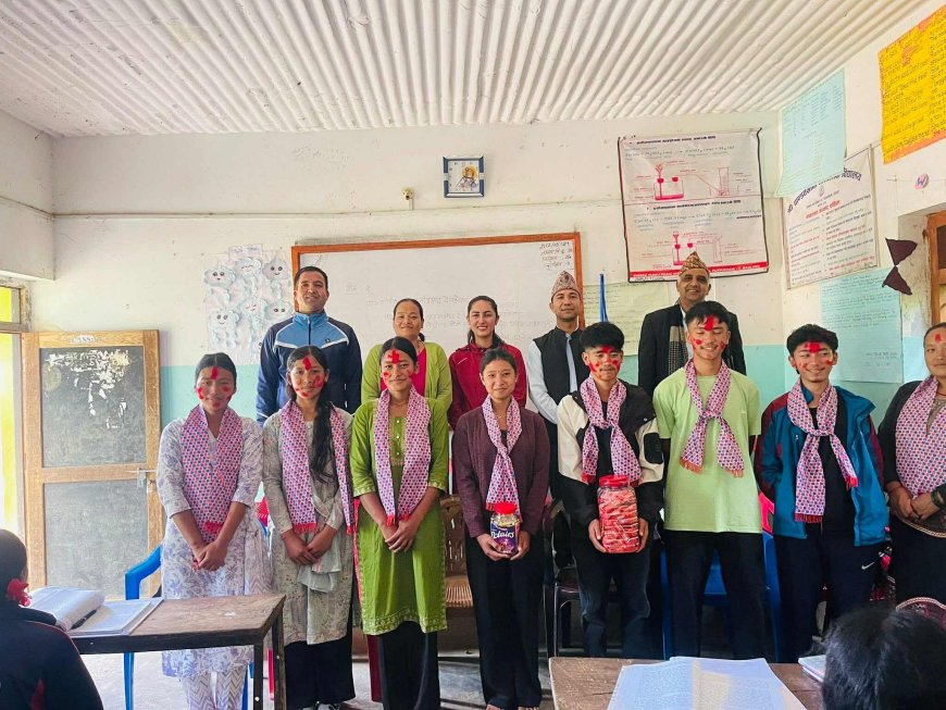 विद्यालयमा खुशी साटासाट तथा सरसफाई कार्यक्रम सम्पन्न 